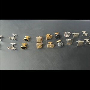 Elegant Gold and Silver Cufflinks Set